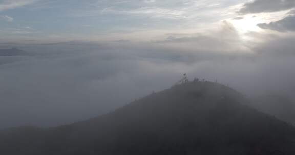 信宜白石大喊地航拍，高山云海航拍