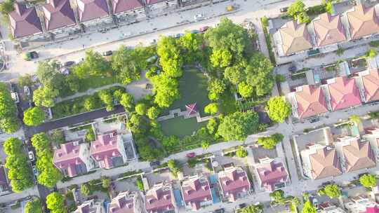 杭州滨江东冠社区城中村城市居住小区航拍