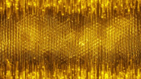 闪光的金色粒子和线条