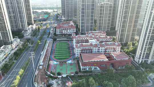 福建省漳州市闽南师范大学龙文附属小学航拍