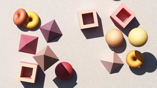 最小场景与讲台和抽象背景。金色和柔和的彩