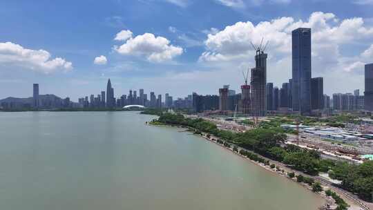 4K深圳湾超级总部航拍视频素材模板下载