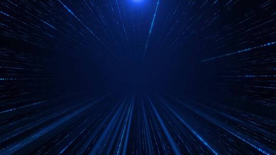 蓝色科技空间粒子光线背景AE模板