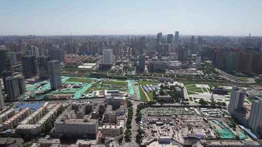 河北石家庄城市风光航拍