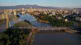 航拍福州三县洲大桥景观高清在线视频素材下载