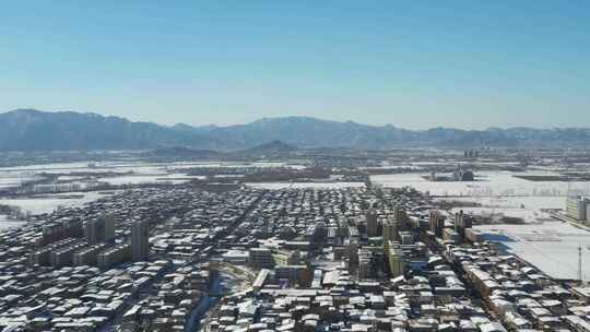 航拍雪景 唯美冬日空镜 立冬 冬至节气