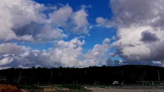 平潭岛海滩边延时风光