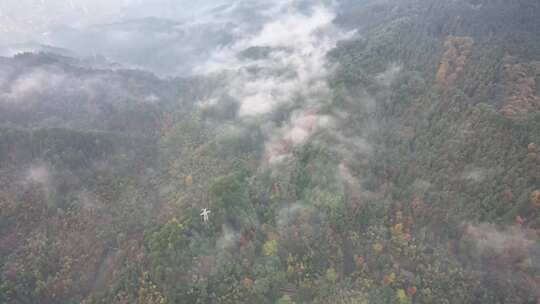 山川森林云雾缭绕航拍视频素材模板下载