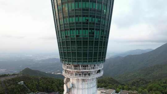 深圳市梧桐山电视塔云海航拍