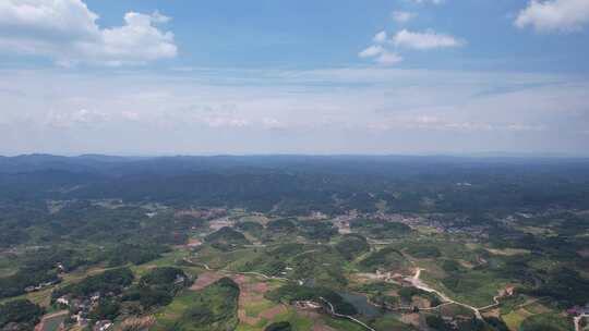 山川丘陵农田农业种植美丽乡村航拍