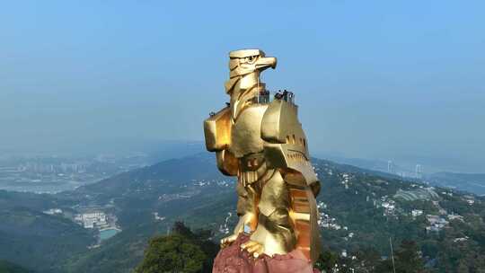 重庆大金鹰雕像航拍合集