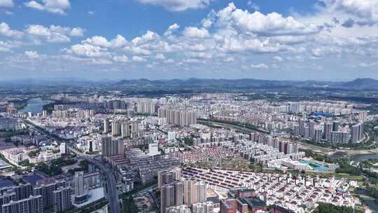 【延时摄影】 红安城市·全景高空俯瞰画面