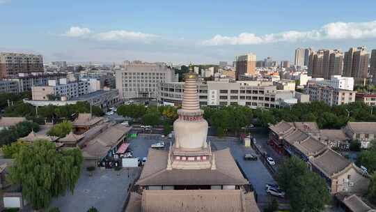 甘肃张掖大佛寺土塔航拍