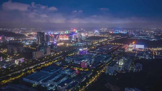 广州黄埔科学城夜景延时