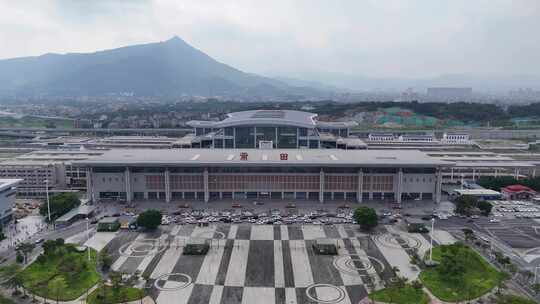 合集福建莆田站火车站高铁站航拍