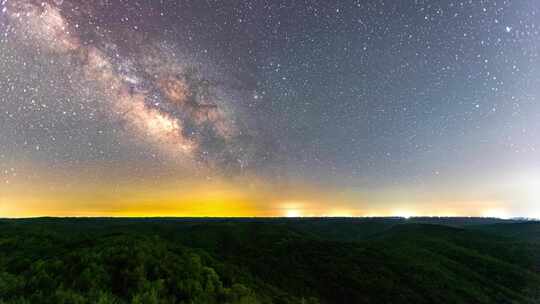 甘肃子午岭星空延时