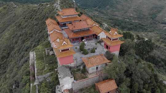 航拍洛阳偃师牛心山洪江寺