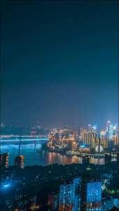 重庆日落_渝中半岛_来福士_长江_日转夜延时