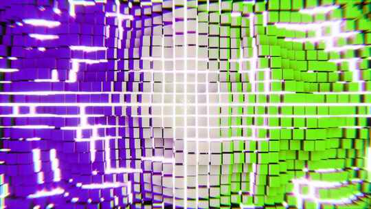 现代未来主义抽象几何背景与发光的彩色网格