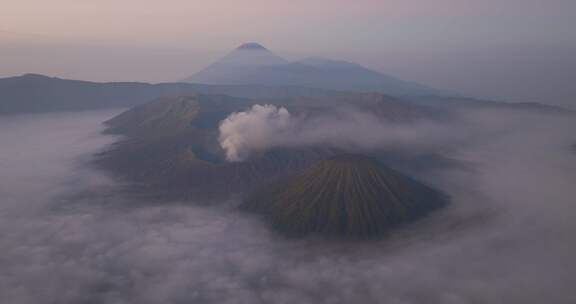 航拍印尼Bromo火山