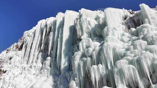 冰川冰瀑景观航拍视频素材模板下载