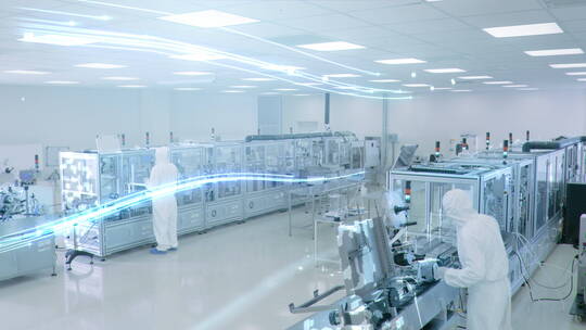 智慧工厂 科技制造 自动化生产线视频素材模板下载