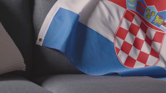 微距,沙发,克罗地亚,国旗,特写,旗帜