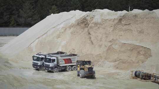 采矿、砾石、采石场、卡车