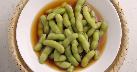 糟卤毛豆家常菜上海菜江浙菜美食特写