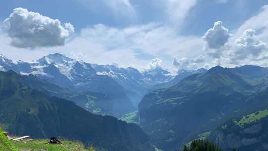 4k风景新疆瑞士雪山云移动延时
