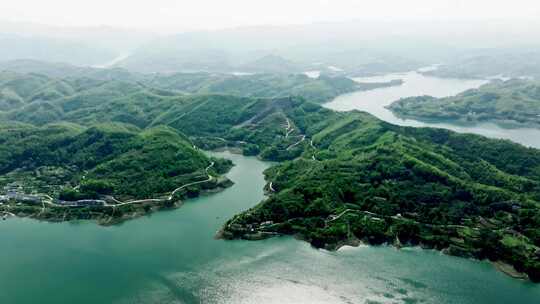 陕西安康瀛湖景区 汉江河流