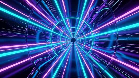 科技感光线隧道合集4K