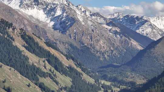 新疆琼库什台草原雪山航拍