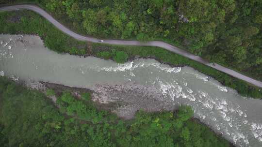 云南独龙江贡山S212贡独公路航拍风光