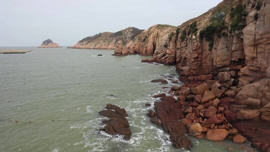 原创 福建宁德霞浦沙滩海岸线自然风光航拍