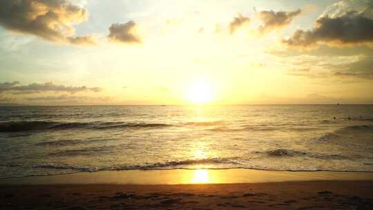 日落海滩