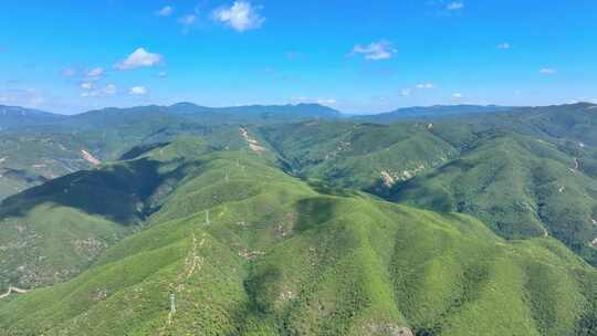 大自然风和日丽蓝天白云绿水青山