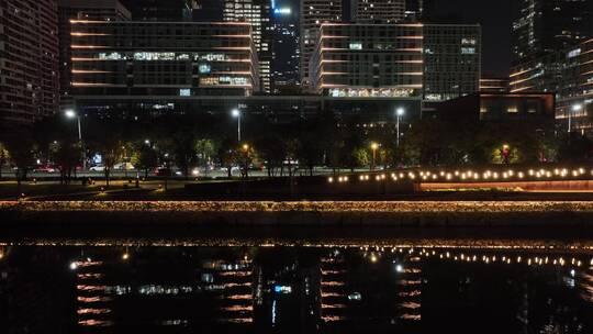 深圳南山区科技创新园夜景航拍