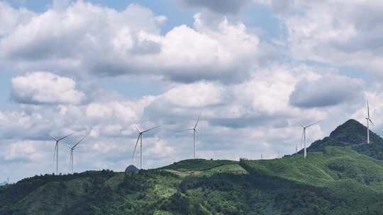 风车山风力发电绿色清洁能源