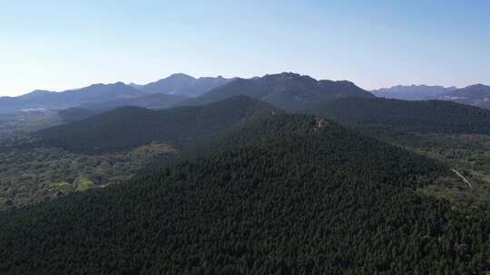 航拍青州云门山远景