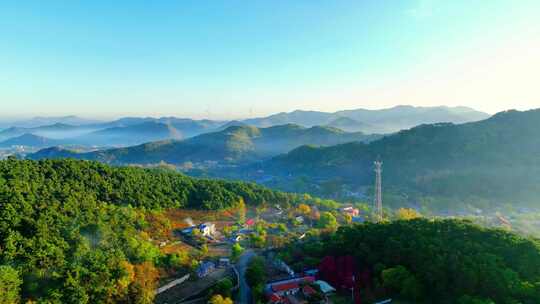 航拍千山山脉生态风光