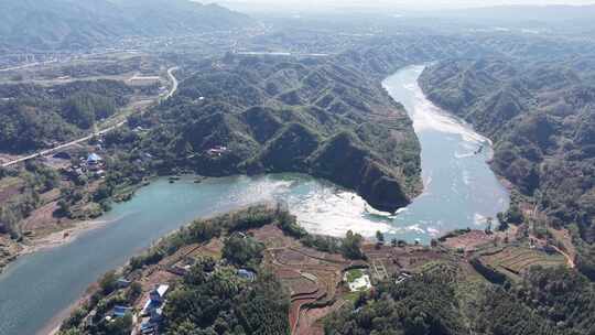 祖国大好河山青山绿水航拍