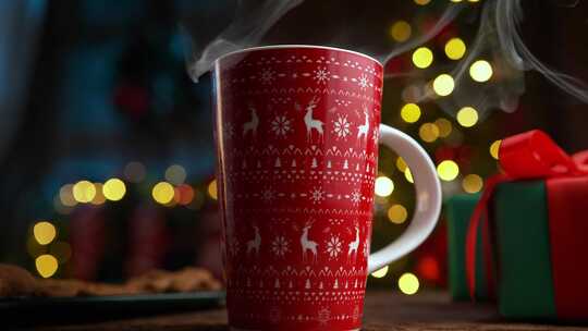 马克杯，圣诞节，棉花糖，热巧克力