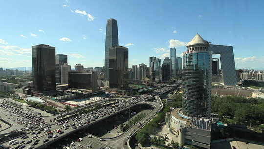 北京CBD 高空拍摄视频素材模板下载
