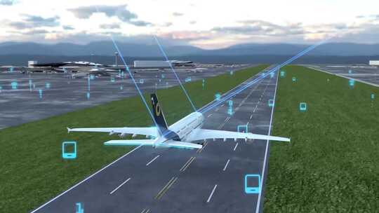 航空物流飞机机场起飞货机航空运输视频素材模板下载