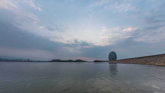 北京雁栖湖夏季清晨延时视频