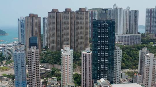 香港渔港港口俯视图