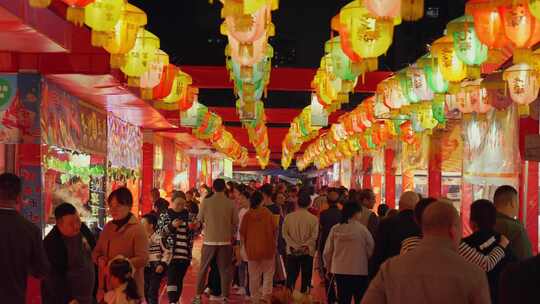 城市夜市人物生活小吃美食