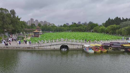 昆明大观楼公园航拍