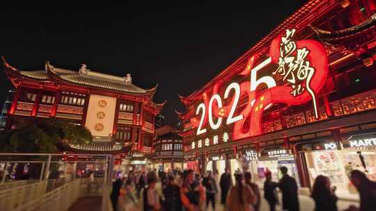 2025年上海豫园民俗艺术灯会春节新年